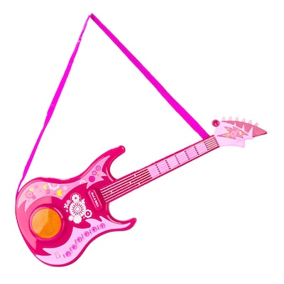 BlueBlockFactory Musical Rock n Roll Guitar Toy Set pink