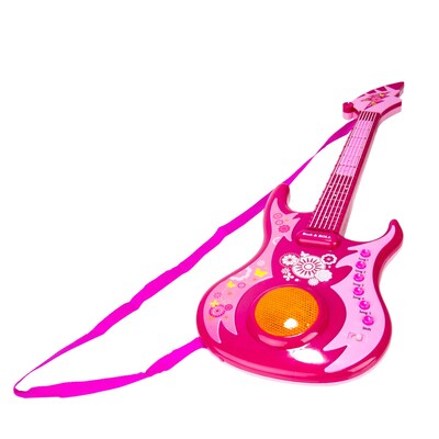 BlueBlockFactory Musical Rock n Roll Guitar Toy Set pink