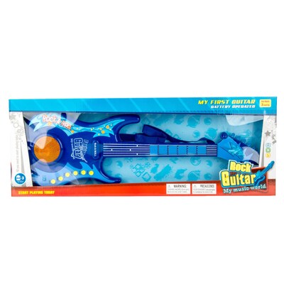 BlueBlockFactory Musical Rock n Roll Guitar Toy Set Blue