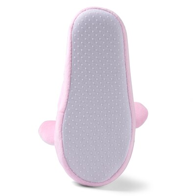 Aerusi Women Home Spa Plush Slipper Teddy Pink Bear Size 7 - 8