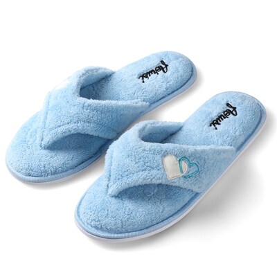 Aerusi Woman Splash Spa Slipper Home Blue Size 7 - 8