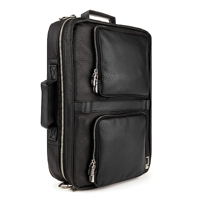 Lencca Quadra 15.6" Laptop Messenger Bag Backpack Black