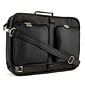 Lencca Quadra 15.6" Laptop Messenger Bag Backpack Black