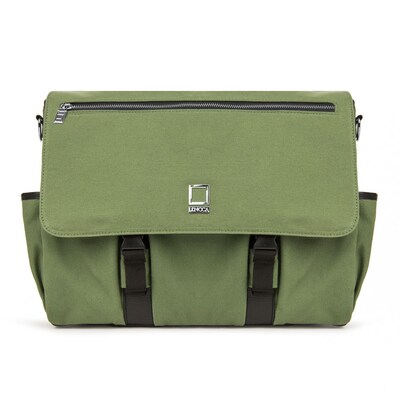 Lencca Camma SLR DSLR Canvas Camera Messenger Bag, Green (LENLEA401)