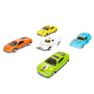 Blue Block Factory Racer Sports Car Die-Cast Metal Play Set