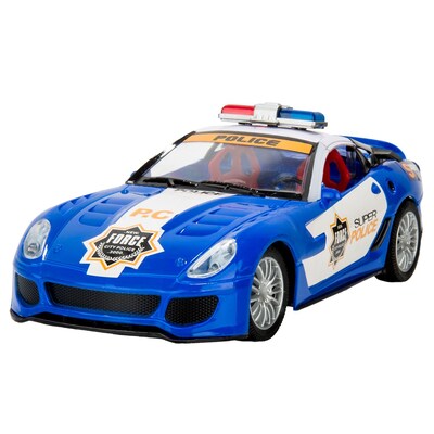 Blue Block Factory Remote Control Police Cruiser Car Blue