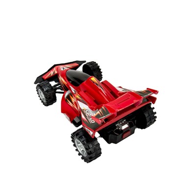 Blue Block Factory Friction Power Formula One Race Car Red