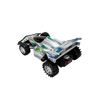 Blue Block Factory Friction Power Formula One Race Car Grey