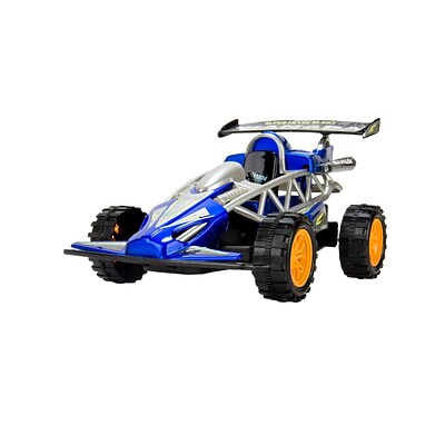 Blue Block Factory Friction Power Dragster Race Car Blue