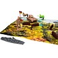 Blue Block Factory Combat Jungle Battle Army with Map Play Set