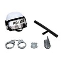 Blue Block Factory Combat Police Helmet and Accessories Play Set White