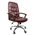 SumacLife 075 Tall High Back Executive Chair Leather Coffee Brown