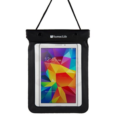 SumacLife Waterproof Pouch Case Black For use with 7 - 8 Inch Tablets