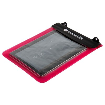 SumacLife Waterproof Pouch Case Pink For use with 10 Inch Tablets