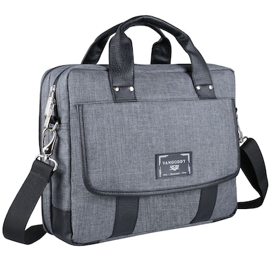 Vangoddy Chrono Laptop Messenger, Gray (MSBLEA134)