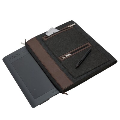 Vangddy Exo Woolen Felt Laptop Sleeve 15.6 Inch Brown