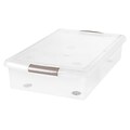 IRIS Underbed Store and Slide 40 Qt. Latching Lid, Storage Box, Clear, 6/Pack (170291)