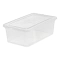 IRIS 6 Qt. Snap Lid Storage Box, Clear, 18/Pack (200400)