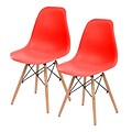 IRIS® Plastic Shell Chair, 2 Pack, Red (586702)