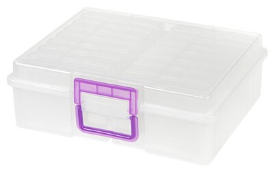 IRIS 15.83 Quart Snap Lid Photo and Craft Keeper, Clear, 2/Pack (585865)