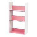 IRIS® 3 Tier Book Cart, White and Pink (596100)