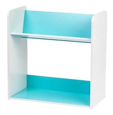 IRIS® 2 Tier Book Cart, White and Blue (596091)