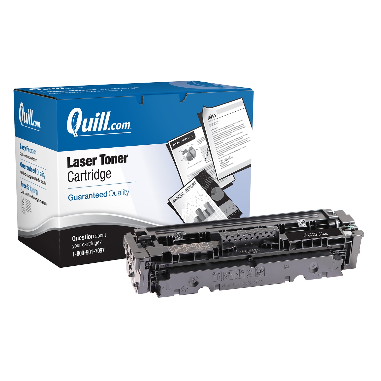 Quill Brand® Remanufactured Black Standard Yield Toner Cartridge Replacement for HP 410A (CF410A) (Lifetime Warranty)