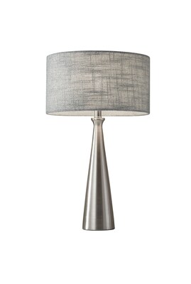 Adesso® Linda Incandescant Table Lamp, Brushed Steel (1517-22)