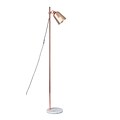 Adesso® Marlon 61.75H Floor Lamp, Copper with Amber Glass Shade (3843-20)
