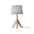 Adesso® Eden Incandescent 24.5H Table Lamp, Natural Ash Wood/Gray (3207-12)