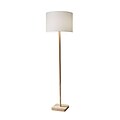 Adesso® Ellis 58.5H Floor Lamp, Natural with White Fabric Shade (4093-12)
