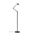 Adesso® Quest 64.5H Adjustable LED Floor Lamp, Black with Metal Shade (3781-01)