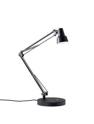 Adesso® Quest Adjustable LED Desk Lamp, 16-26H, Black (3780-01)