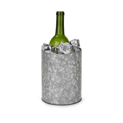 Mind Reader 2 Pack Galvanized Utensil Holder, Serve Ware Holder, Kitchen Condiment Organizer, Countertop, Silver (2UTENGA-SIL)