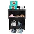 Mind Reader Commercial Wall Mount Organizer, Coffee Condiment Organizer with 4 Hooks, Black (COWMNT-BLK)