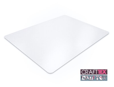 CraftTex 35" x 71" Craft Table Protector Mat, Clear Polycarbonate (FRCRAFT3571RA)