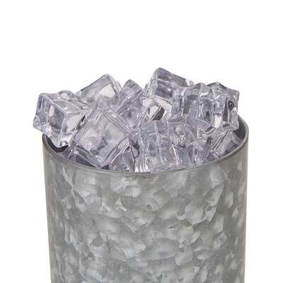 Mind Reader 2 Pack Galvanized Utensil Holder, Serve Ware Holder, Kitchen Condiment Organizer, Countertop, Silver (2UTENGA-SIL)