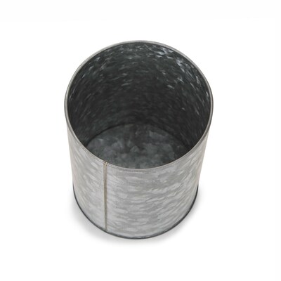 Mind Reader 2 Pack Galvanized Utensil Holder, Serve Ware Holder, Kitchen Condiment Organizer, Countertop, Silver (2UTENGA-SIL)