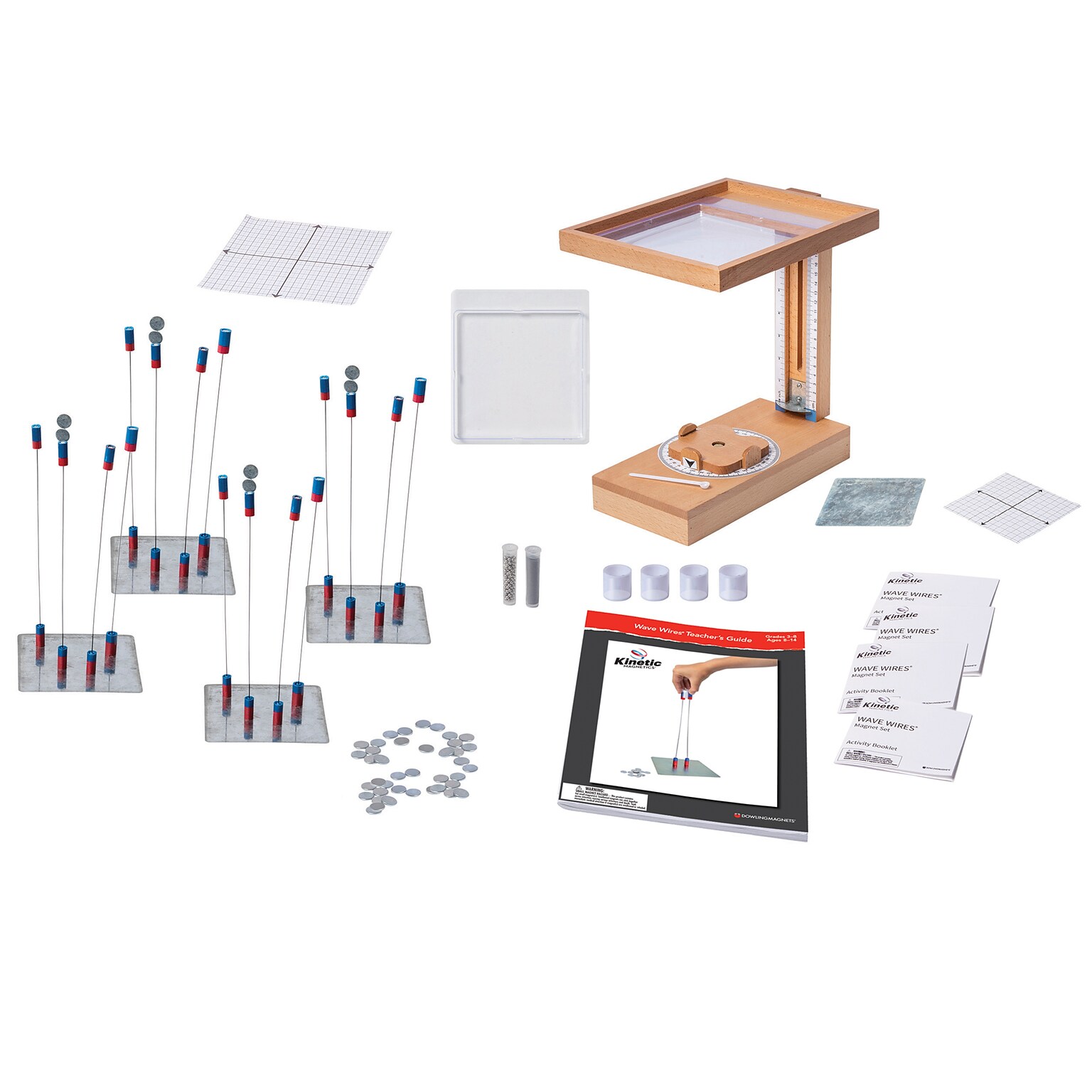 Dowling Magnets Wave Wires Magnet Stations, Demo and 4 Small Group Sets, 81 pieces (DO-731112)