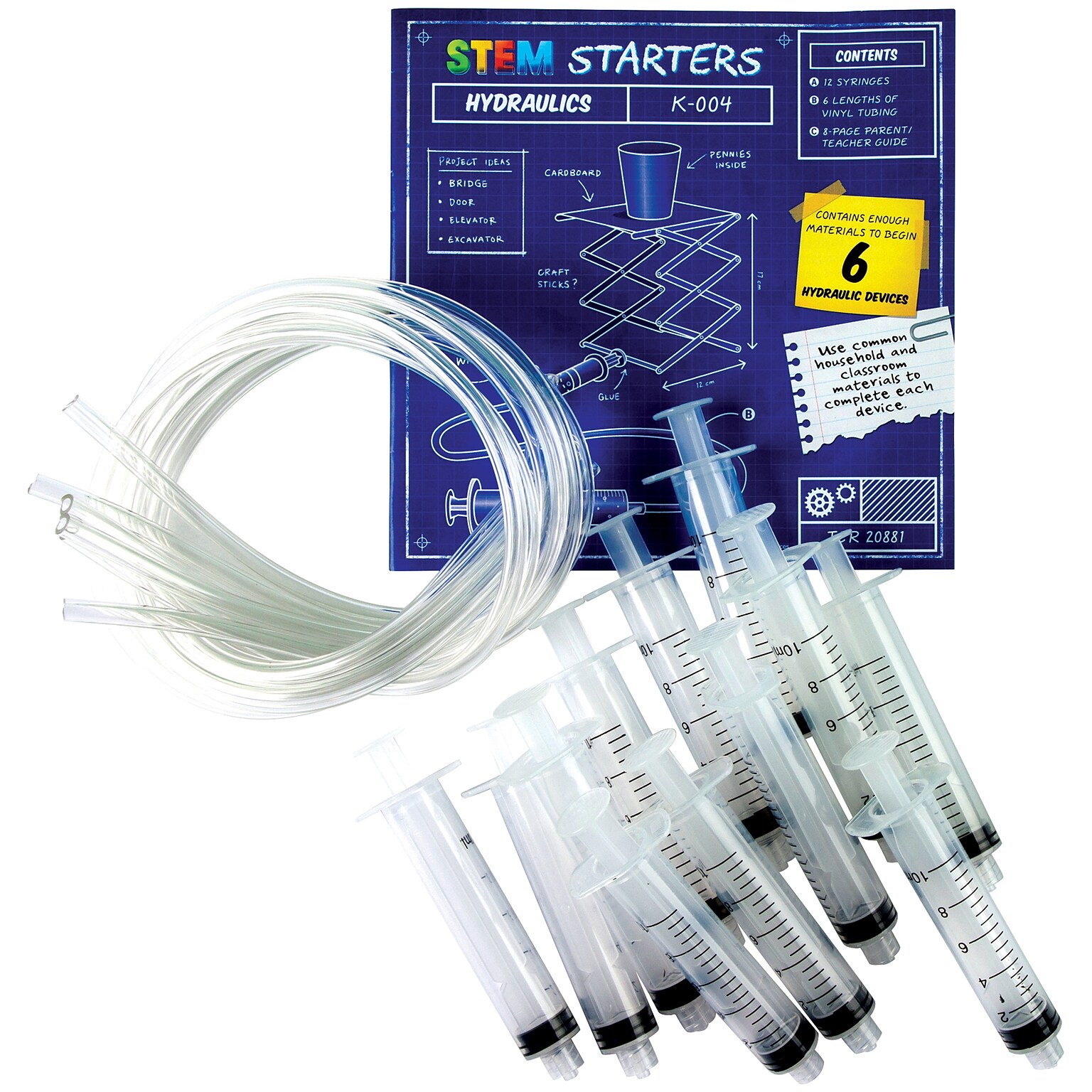 Teacher Created Resources STEM Starters, Hydraulics, 2 Sets, 18 pieces per set (TCR20881BN)