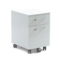 Unique Furniture 2 Drawer Mobile File Cabinet White (231-WH)