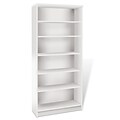 Unique Furniture 100 Collection Tall Bookcase White(B3272-WH)