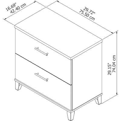 Bush Furniture Somerset Lateral File Cabinet, Ash Gray (WC81680)