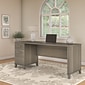 Bush Furniture Somerset 72W Office Desk with Drawers, Ash Gray (WC81672)