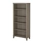 Bush Furniture Somerset 65.2"H 5-Shelf Bookcase with Adjustable Shelves, Ash Gray Laminated Wood (WC81665)