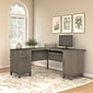 Bush Furniture Somerset 60"W L Shaped Desk with Storage, Ash Gray (WC81630K)