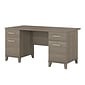Bush Furniture Somerset 60"W Office Desk with Drawers, Ash Gray (WC81628K)