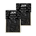 JAM Paper Wood Clip Small Wood Clothespins, Black, 2 Packs of 50 (230729131A)