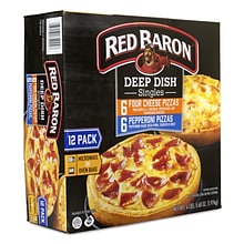 Red Baron Deep Dish Pizza Singles Variety Pack, 12/Pack (74924)