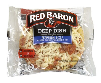 Red Baron Deep Dish Pizza Singles, Variety Pack, 12/Pack (74924)